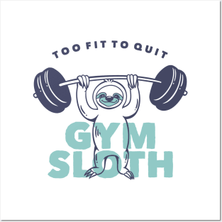 Gym Sloth Posters and Art